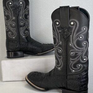 Ferrini Caiman Crocodile-Print Western Boots Men’s
